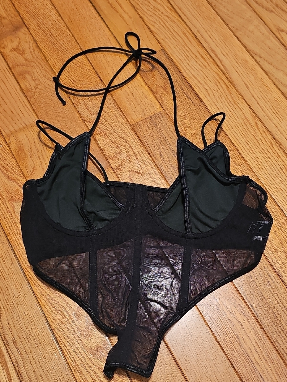 Sheer Black Mesh Bodysuit